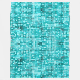 Manta Polar Pumped Up Teal Dot Abstract Fleece Blanket