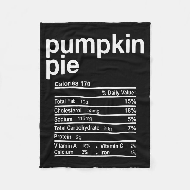 Manta Polar Pumpkin E Nutrition Facts Funny Thanksgiving Chris (Anverso)
