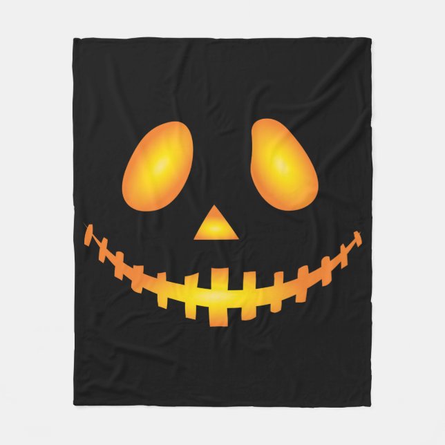 Manta Polar Pumpkin Face Halloween Jack O Lantern Spooky (Anverso)