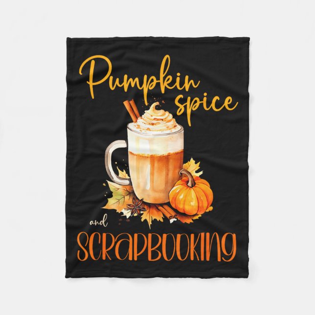 Manta Polar Pumpkin Sce &amp; Scrapbooking _ Cute Autumn Rusti (Anverso)