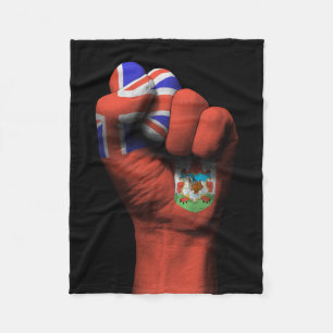 Manta Polar Puño apretado aumentado con la bandera de Bermuda