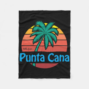 Manta Polar Punta Cana Retro Verano Palma Playa Regalo Hombres