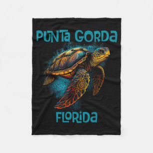 Manta Polar Punta Gorda Florida Fl Retro Vintage Playa Tortuga