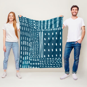 Manta Polar Puntadas de Sashiko