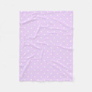 Manta Polar Punto blanco fondo rosa elegante lunares punteado