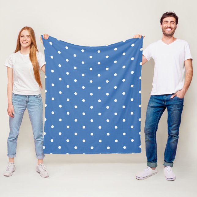 Manta Polar Punto de polka azul (In situ)