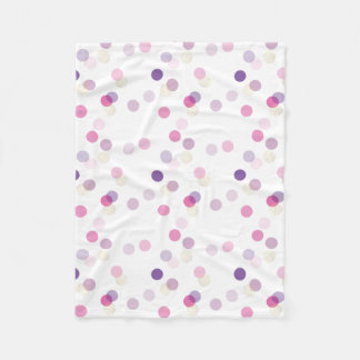 Manta Polar PUNTO DE POLKA bonito patrón chica púrpura rosa