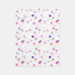 Manta Polar PUNTO DE POLKA bonito patrón chica púrpura rosa