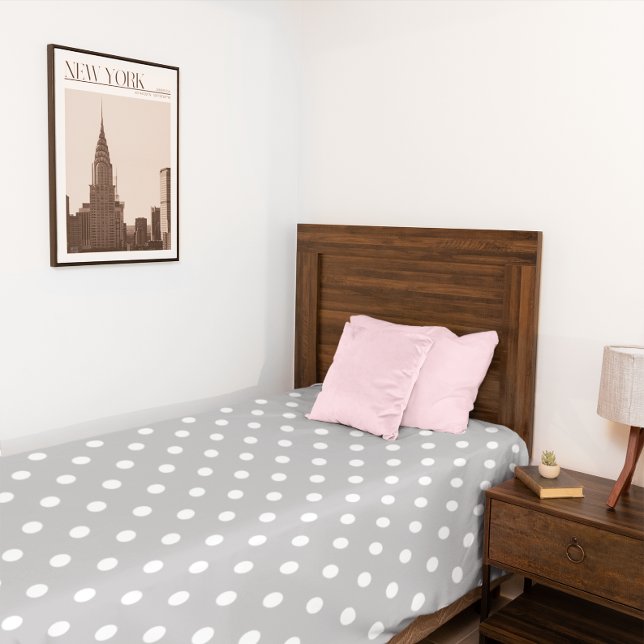 Manta Polar Punto de Polka Gris (Subido por el creador)