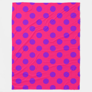 Manta Polar Punto de polka morado sobre cereal