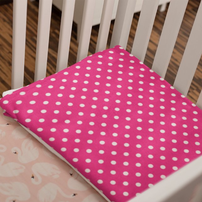 Manta Polar Punto de Polka Rosa (Subido por el creador)