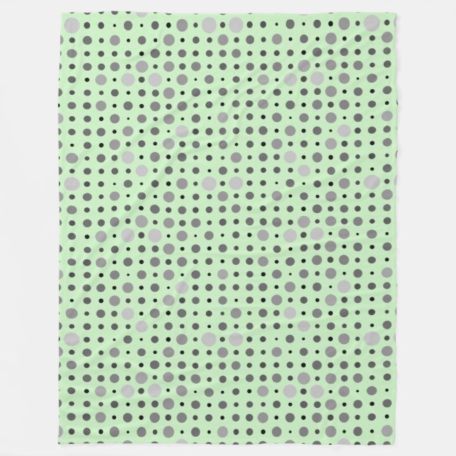 Manta Polar Punto Polka 01.BG verde gris (Anverso)