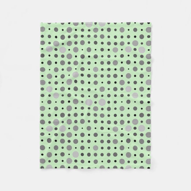 Manta Polar Punto Polka 01.BG verde gris (Anverso)