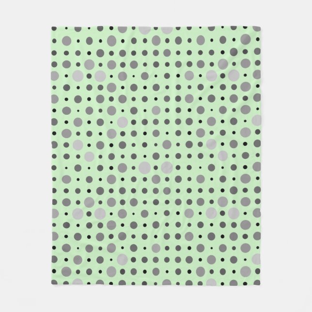 Manta Polar Punto Polka 01.BG verde gris (Anverso)