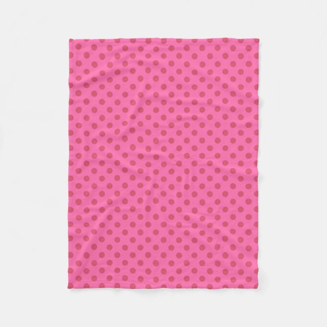 Manta Polar Punto polka rosa, retro (Anverso)