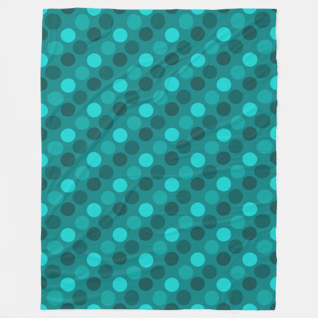 Manta Polar Punto Polka Turquoise (Anverso)