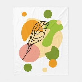 Manta Polar Puntos abstractos interesantes con hojas