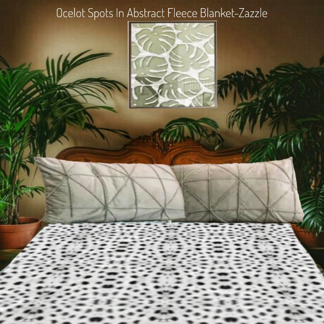 Manta Polar Puntos De Ocelot En Una Mapa De Fleece-Abstract (Subido por el creador)