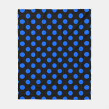 Puntos de polka azul y negro