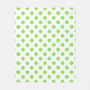 Manta Polar Puntos de polka blanco y limón