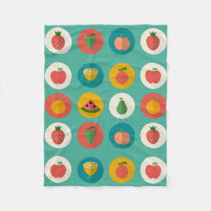Manta Polar Puntos de polka de frutas