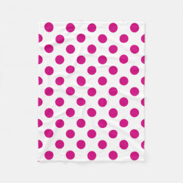 Manta Polar Puntos de polka de Fuchsia