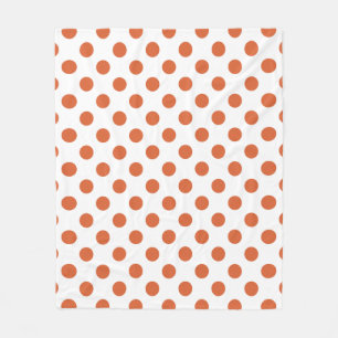 Manta Polar Puntos de polka naranja quemados
