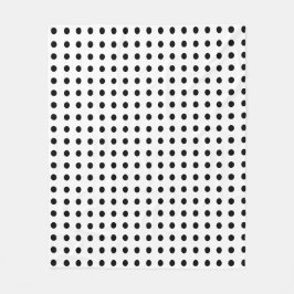 Manta Polar Puntos de polka negros y blancos