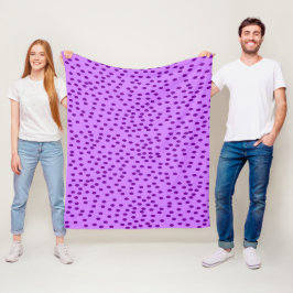 Manta Polar Puntos de Polka Púrpura de Lavender