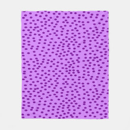 Manta Polar Puntos de Polka Púrpura de Lavender