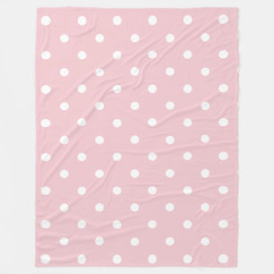 Manta Polar Puntos de Polka Rosa Bebé