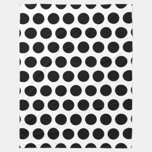 Manta Polar Puntos del Polka Negro