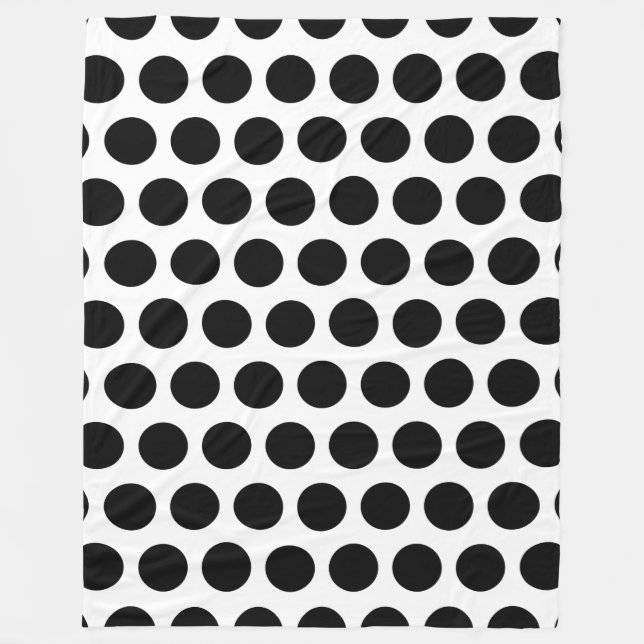 Manta Polar Puntos del Polka Negro (Anverso)