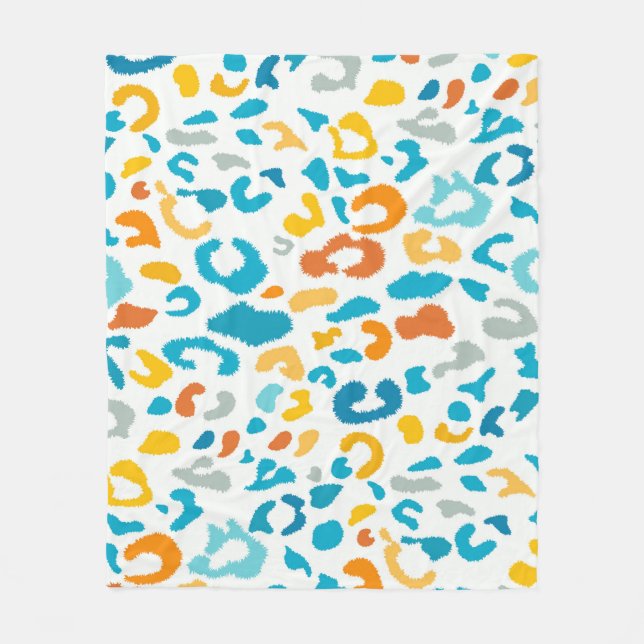 Manta Polar Puntos Leopard: Textura de color de época. (Anverso)
