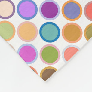 Manta Polar Puntos modernos de medio siglo, colores múltiples