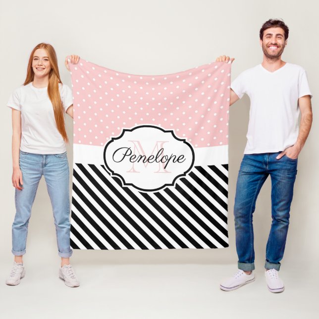 Manta Polar Puntos y franjas cortas (In situ)