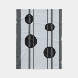 Manta Polar Puntos y líneas negros y grises