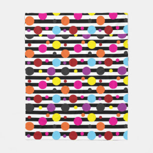 Manta Polar Puntos Y Rayas