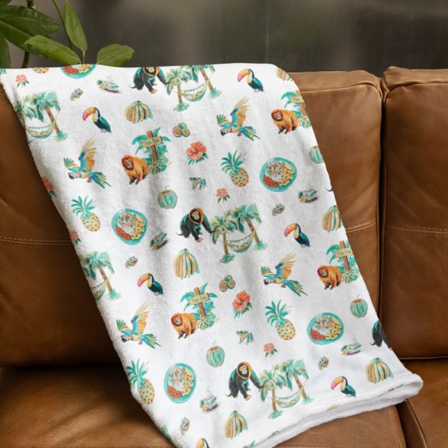 Manta Polar Pura vida | Costa Rica ilustrada con precisión (Subido por el creador)