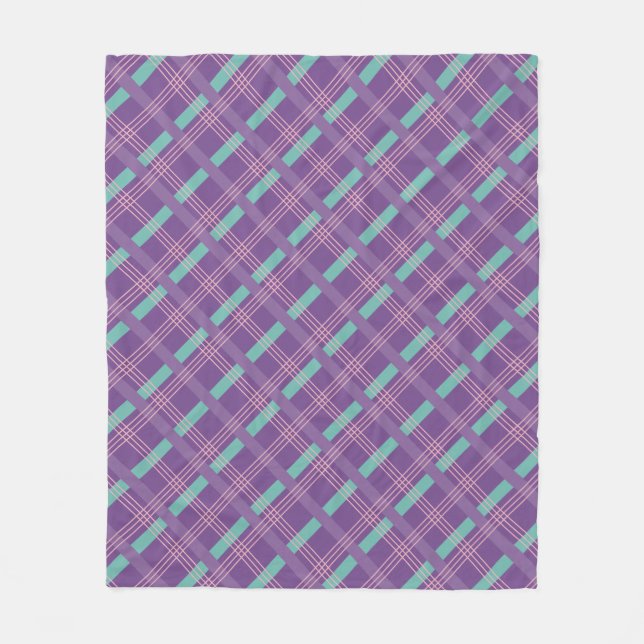 Manta Polar Purple Plaid (Anverso)