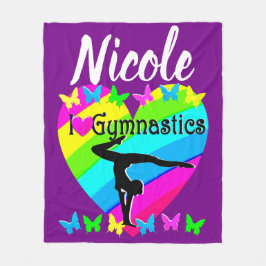 MANTA POLAR PURPLE RAINBOW ME ENCANTA EL DISEÑO DE GIMNASTICAS