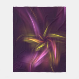 Manta Polar Purple Shades Resumen Fantasía Flor