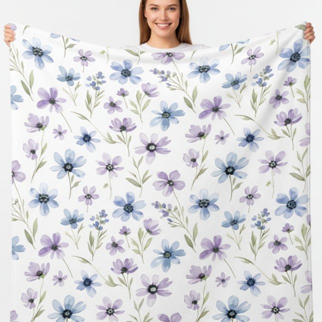 Manta Polar Purple Wildflower Meadow (Subido por el creador)