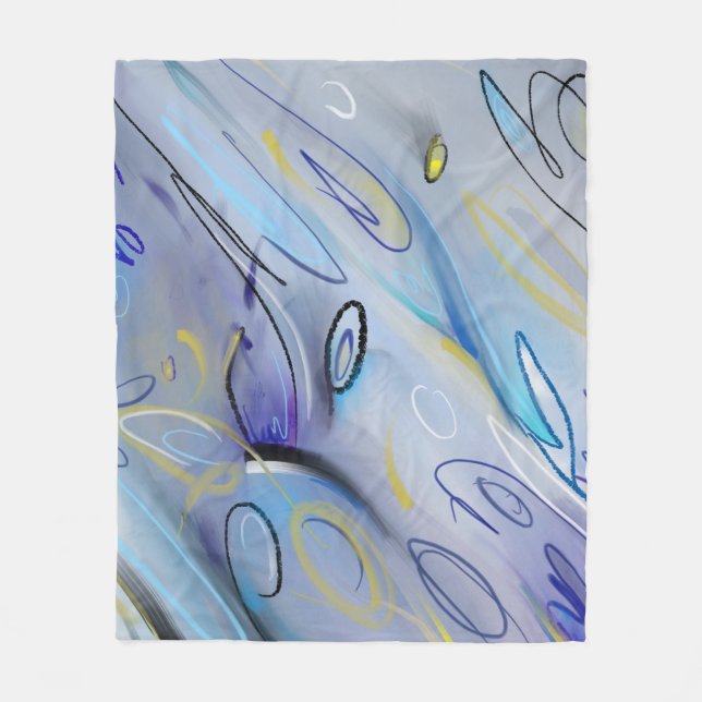 Manta Polar Púrpura abstracto (Anverso)