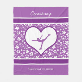 Manta Polar Púrpura con monograma patinaje artístico el modelo