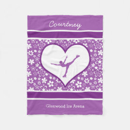 Manta Polar Púrpura con monograma patinaje artístico el modelo