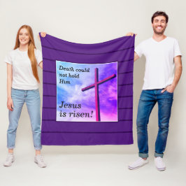 Manta Polar Púrpura JESÚS ES RISEN Easter