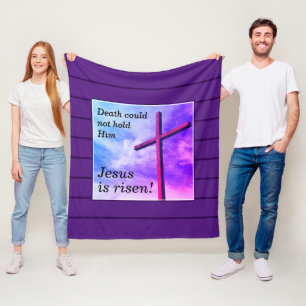 Manta Polar Púrpura JESÚS ES RISEN Easter