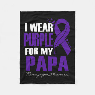 Manta Polar Púrpura Para Mi Papa Fibromialgia Tejido De Concie