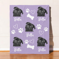 Púrpura Paw Personalizada Imprimir Perro Perro Lov
